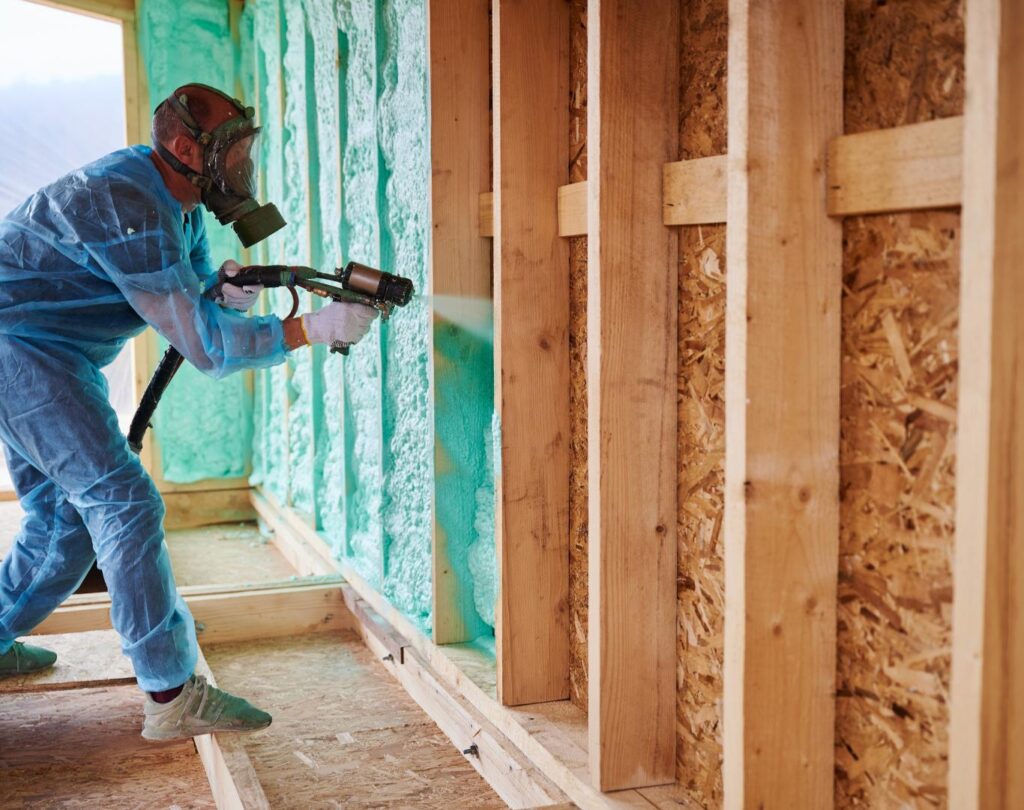 Spray foam application by insulation contractor in Morganton, GA